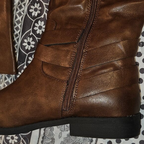 Ladies Madixe Tall Brown Boots - 7.5 Wide Calf - Picture 3 of 11